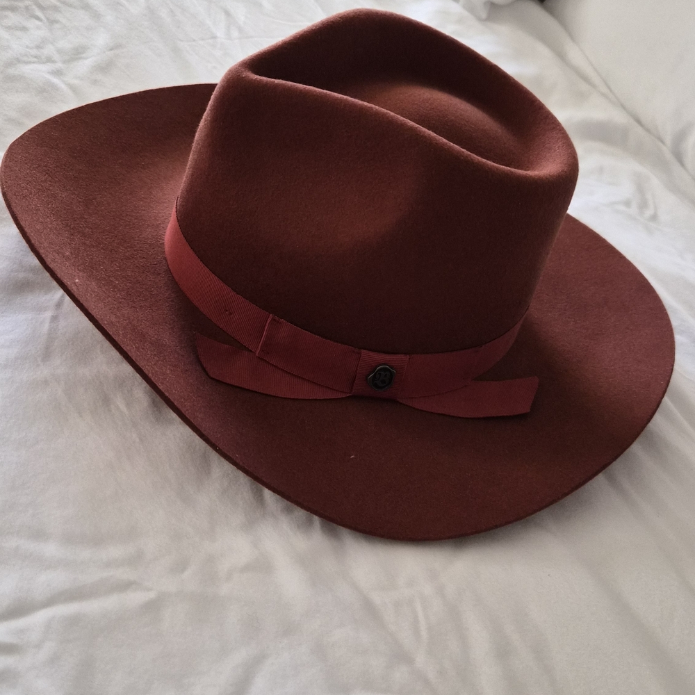 NEW Biltmore Vintage Couture Rust Brown 100% Wool Cowgirl Hat Large / X Large